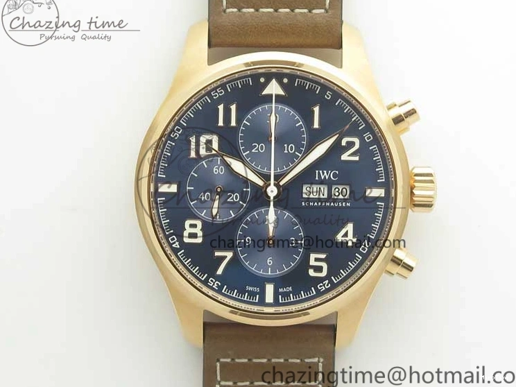 MIROTIME 0523 Sleek Pilot Chrono 377721 “Le Petit Prince” RG ZF 1:1 Best Edition on Brown Leather Strap A 7182